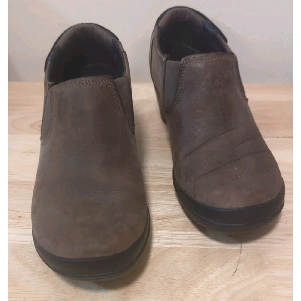Merrell Veranda Moc Clog Women's 8 Brown Mules Slip On Leather Logo Minimalist‎